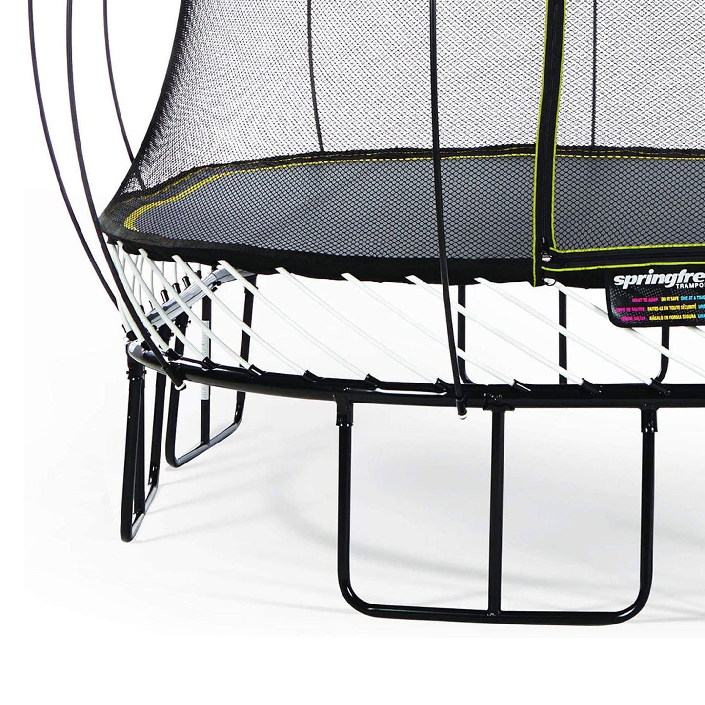 Springfree Outdoor 8 x 11 Ft Trampoline, Enclosure, Hoop Game, and Step Ladder - 215843