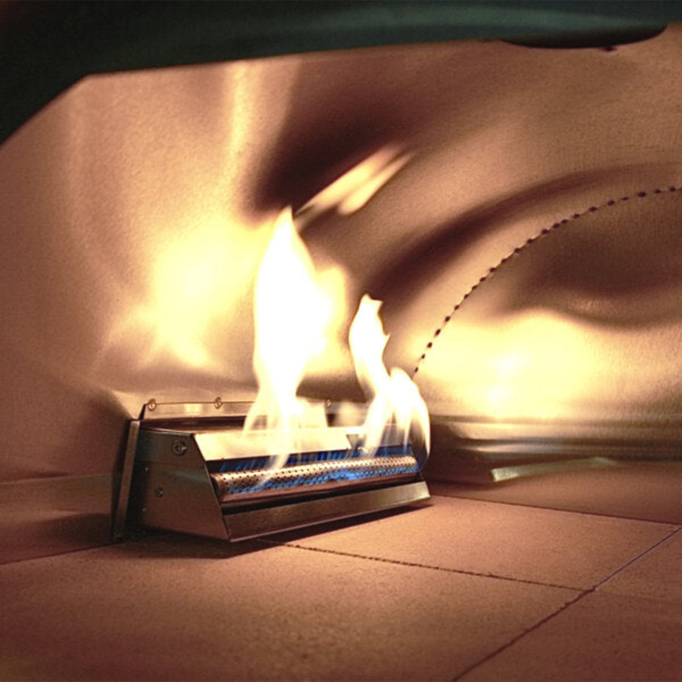 WPPO 27" Hybrid Dual Fueled Wood / Gas Fire Outdoor Pizza Oven with Mobile Stand WKE-04G-BLK - WKE-04G-BLK