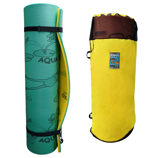 Summer Waves Aqua Lily Pad Water Mat Playground Floating Foam Pad Bundle w/ Nylon Storage Bag - 230903