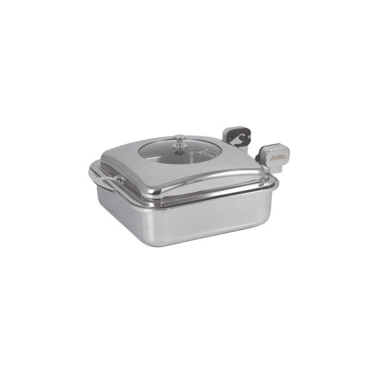 Spring USA 2474-6 Square Vision Induction Buffet Server with Chrome Accents - SP24746