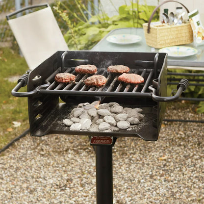 Pilot Rock H-16 B6X2 Park Style Outdoor BBQ Charcoal Grill w/ Swivel, 4 Pack - 415872
