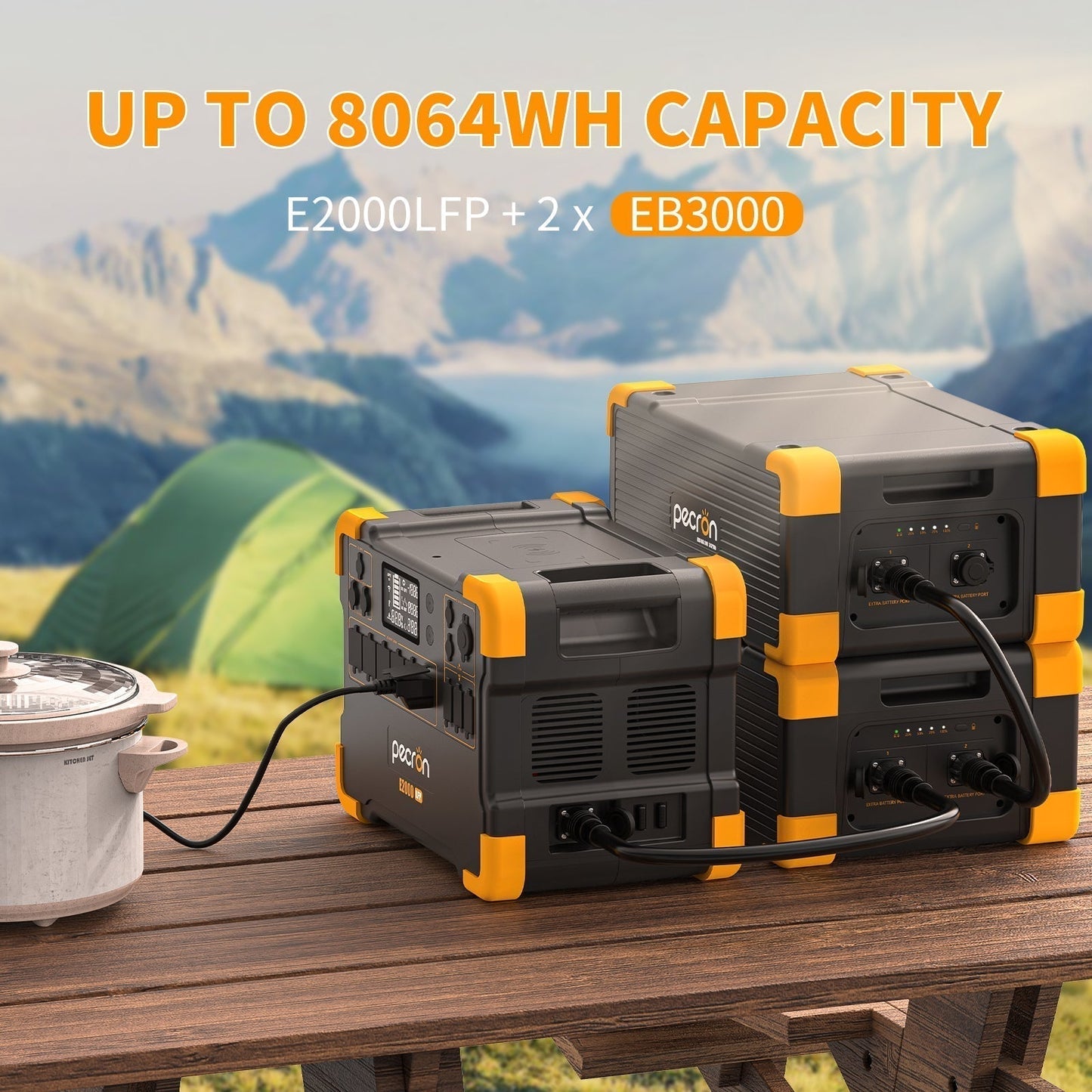 PECRON EB3000-24V  Expansion Battery 3072Wh for E2000LFP ONLY - EB3000-24V