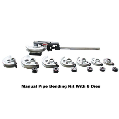 KAKA Industrial MY-22 Compact Bender Kit, Manual Pipe Bending Kit With 8 Dies - 173215