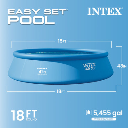 Summer Waves Round Above Ground Swimming Pool Set w/ Cleaning Maintenance Swimming Pool Kit - 173906