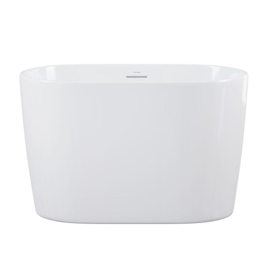 Swiss Madison Claire 43" Japanese Soaking Freestanding Bathtub in Glossy White, Drain Included - SM-FB1901GW