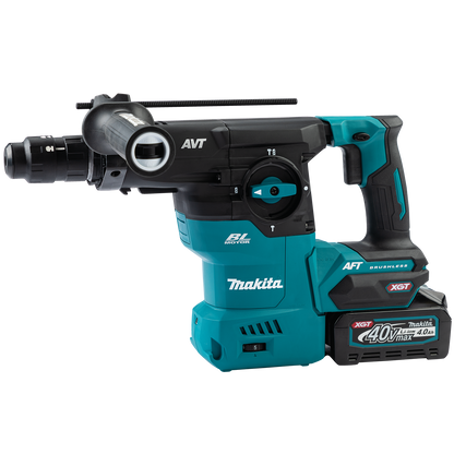Makita 40V max XGT Brushless Cordless 1‑3/16" SDS‑PLUS AVT Rotary Hammer Kit, with Interchangeable Chuck, AWS Capable (4.0Ah) - GRH09M1