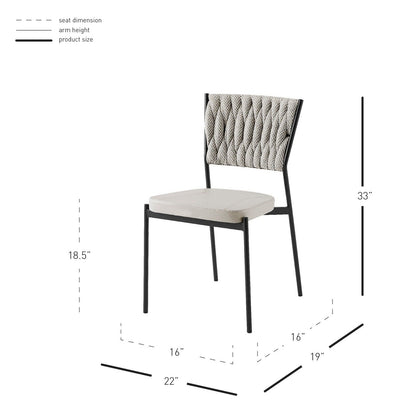 New Pacific Direct Leander Fabric/ PU Dining Chair, (Set of 4) -  1240012-5006