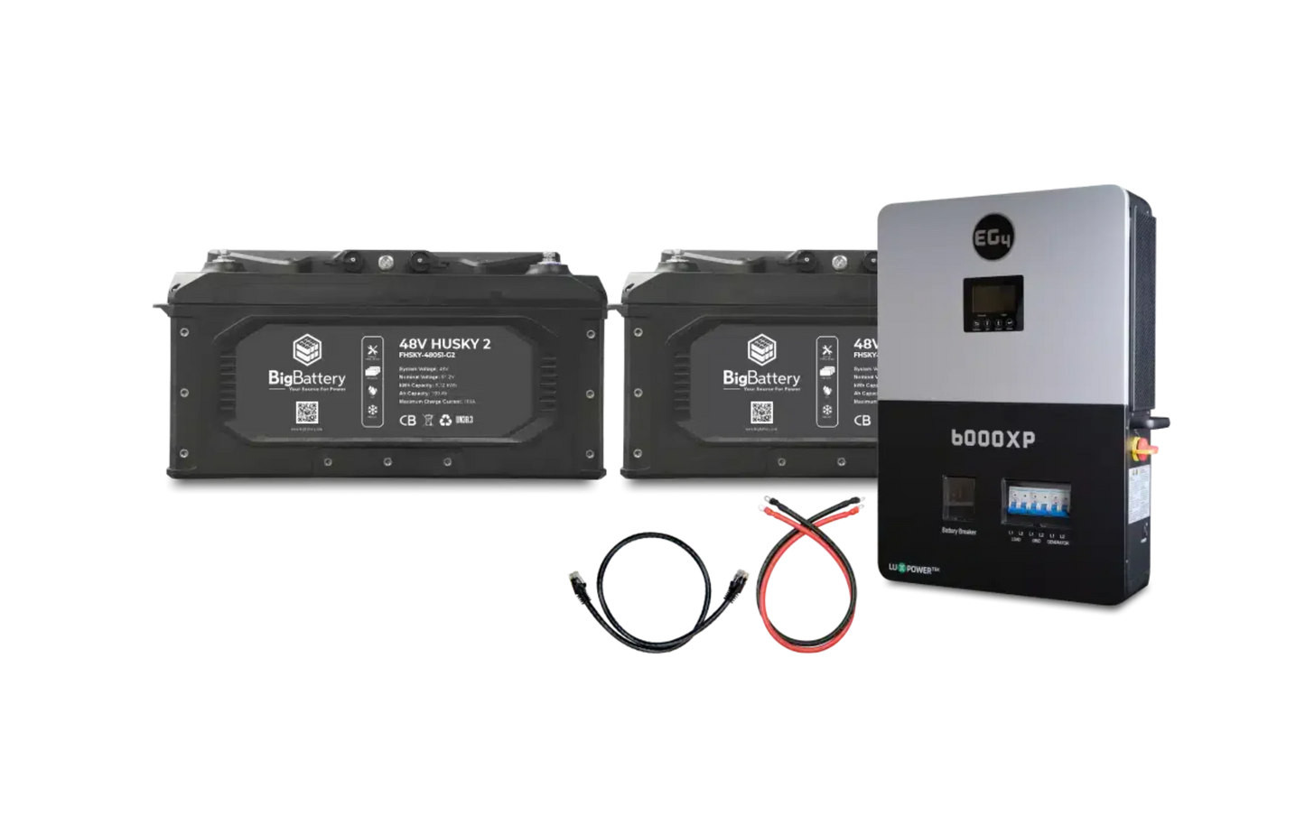 Big Battery 48V 2X HUSKY 2 KIT – EG4 6K OFF-GRID INVERTER - K0705
