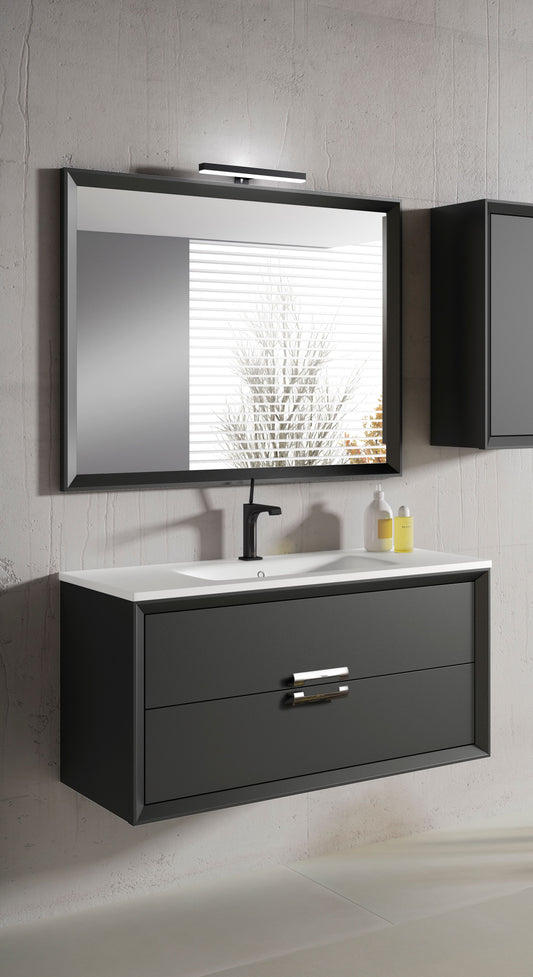 40" Single Sink Bathroom Vanity 2 Drawer Ceramic Sink with 4 Color Options