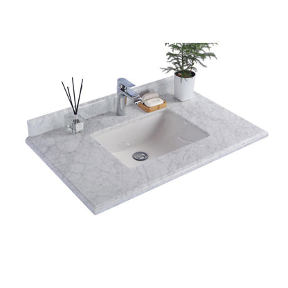 Laviva White Carrara Countertop - 313SQ1H-24-WC