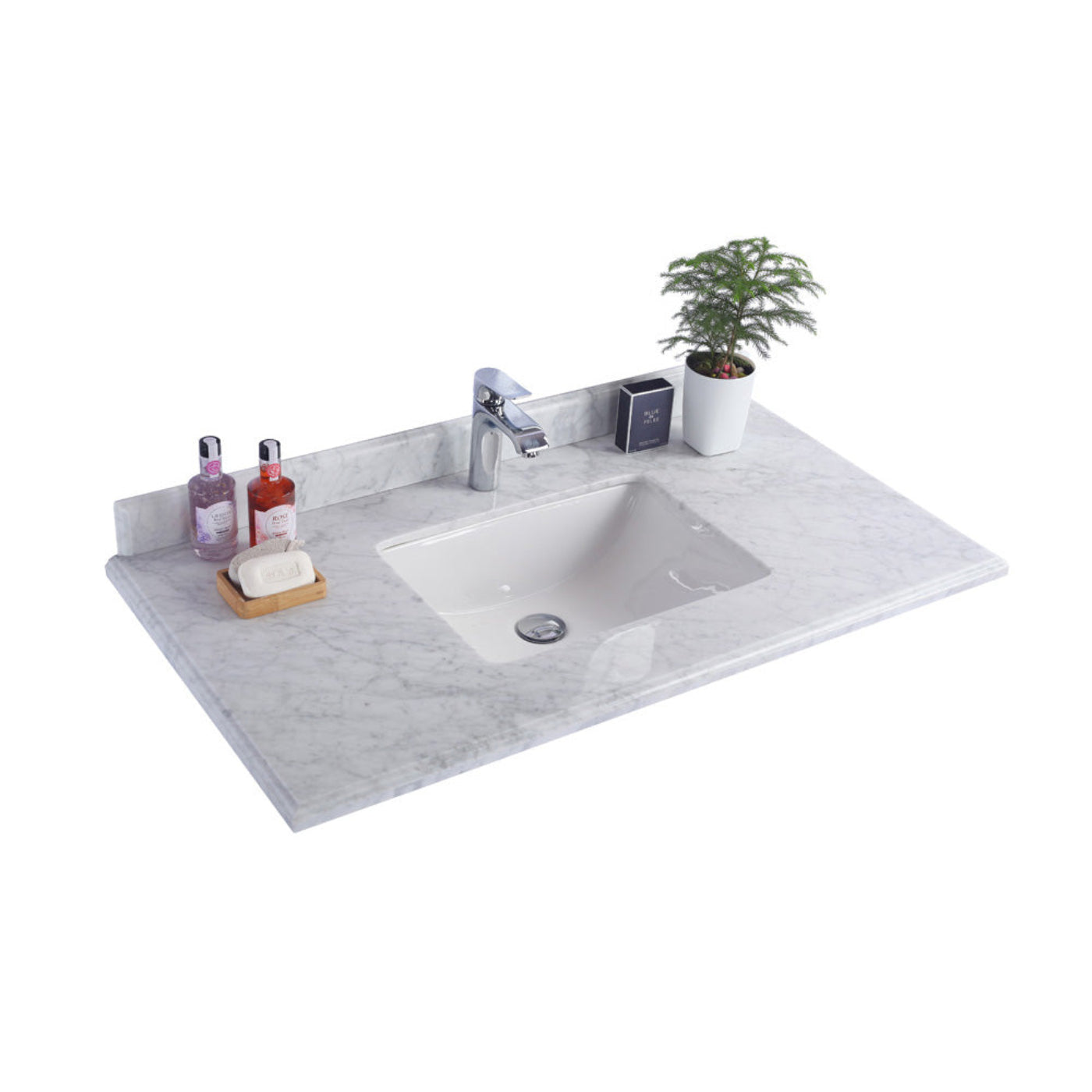 Laviva White Carrara Countertop - 313SQ1H-24-WC