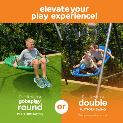 gobaplay Outdoor Single Swing Set with Support Bars for Tree Swing, Frame Only - 324423