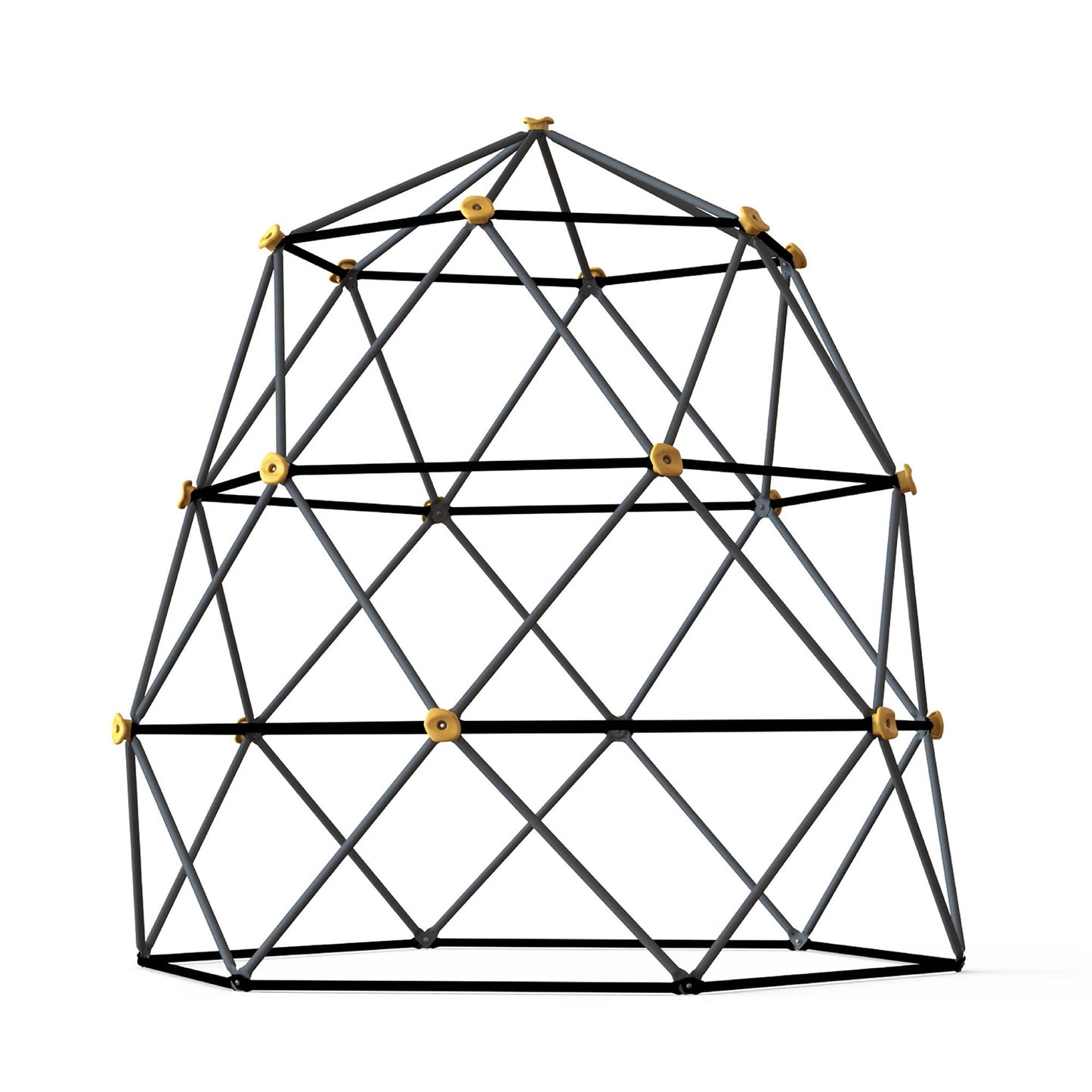 gobaplay Large Powder Coated Steel Geometric Climbing Dome with 3 Sleek Anchors (For Parts) - 407611