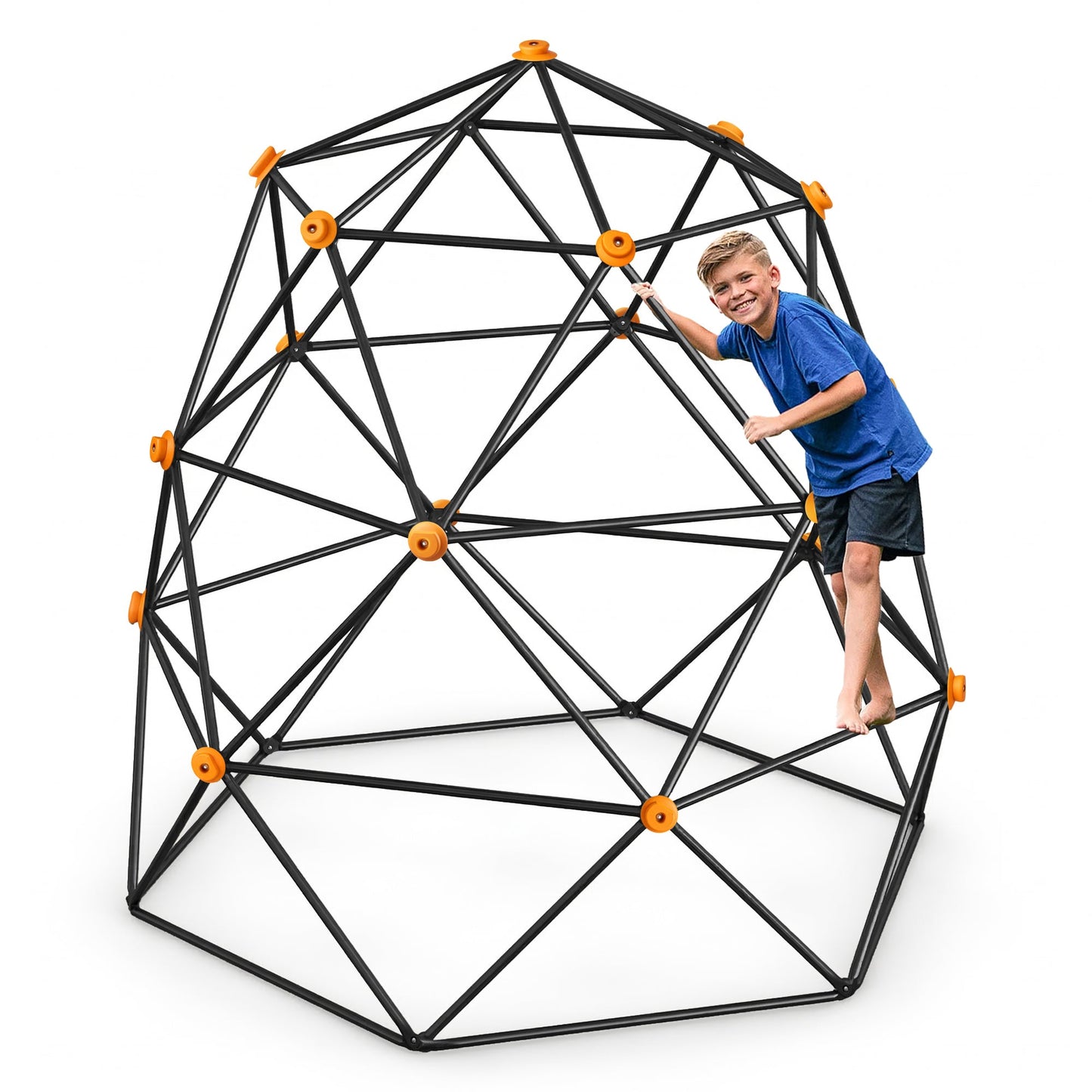 gobaplay Large Powder Coated Steel Geometric Climbing Dome with 3 Sleek Anchors (For Parts) - 407611