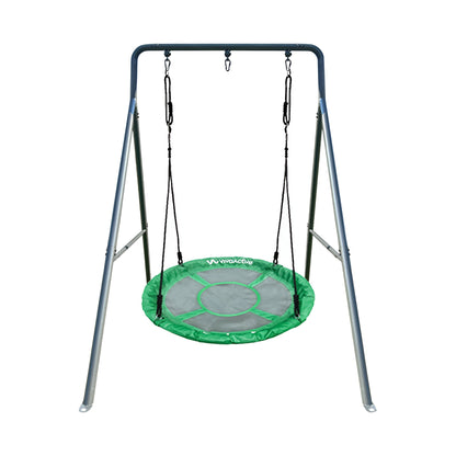 gobaplay Single Swing Set Playground Equipment with 39” Round Platform Saucer - 327672