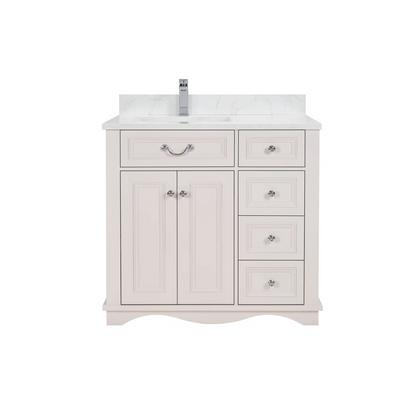 36" Solid Wood Sink Vanity With 1' Artificial Stone Top