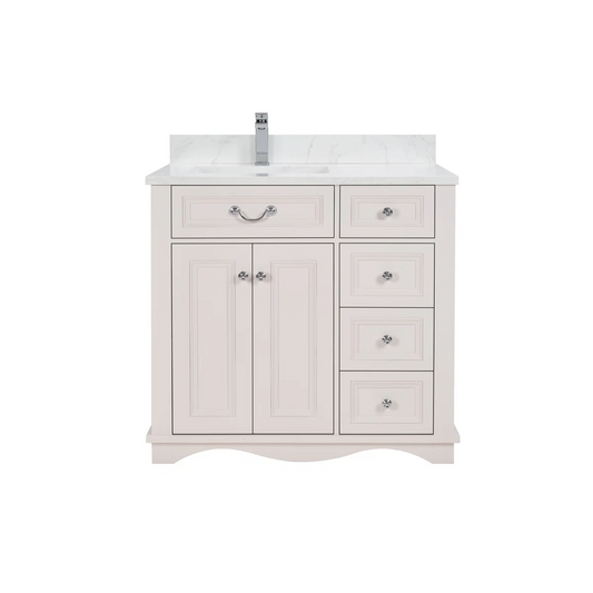 36" Solid Wood Sink Vanity With 1' Artificial Stone Top