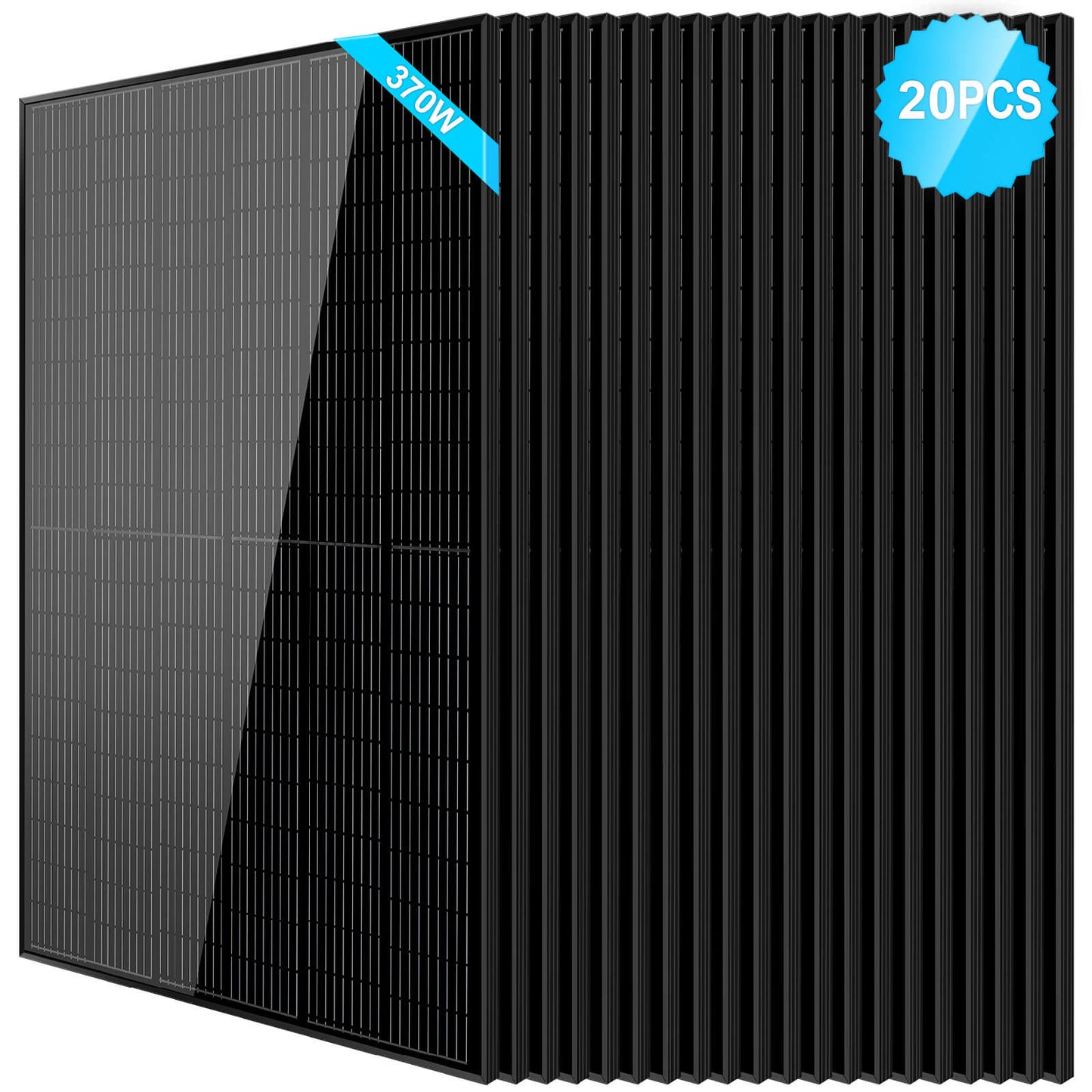 Sungold Power 370W Mono Black PERC Solar Panel UL 61730 - SG-370WMBx2