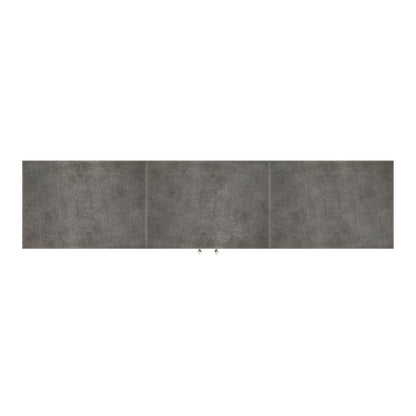 Butler Specialty Company Francois Silver Leather 70.5"" Buffet Sideboard, Silver  - 3736435