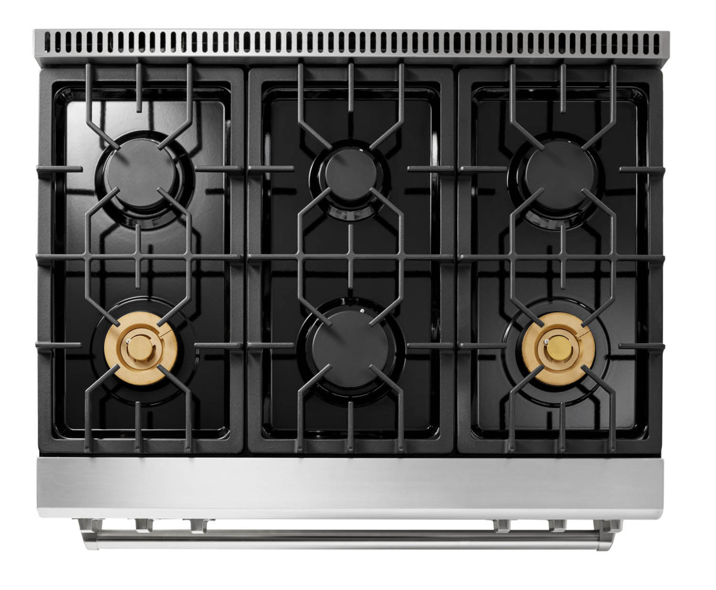 Thor Kitchen 5-Piece Appliance Package - 36-Inch Propane Gas Range, Tilt Panel, Refrigerator with Water Dispenser, Wall Mount Hood, Dishwasher, & Microwave Drawer in Stainless Steel - APW5-TRG36B-LP