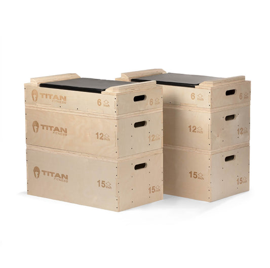 Titan fitness  Stackable Wood Jerk Blocks with Silencer Pad - 401089