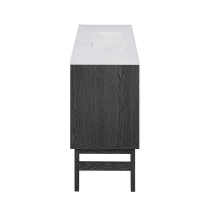 Swiss Madison Bosse 36" Freestanding Bathroom Vanity in Black Oak with Sink Top - SM-BV8802AO