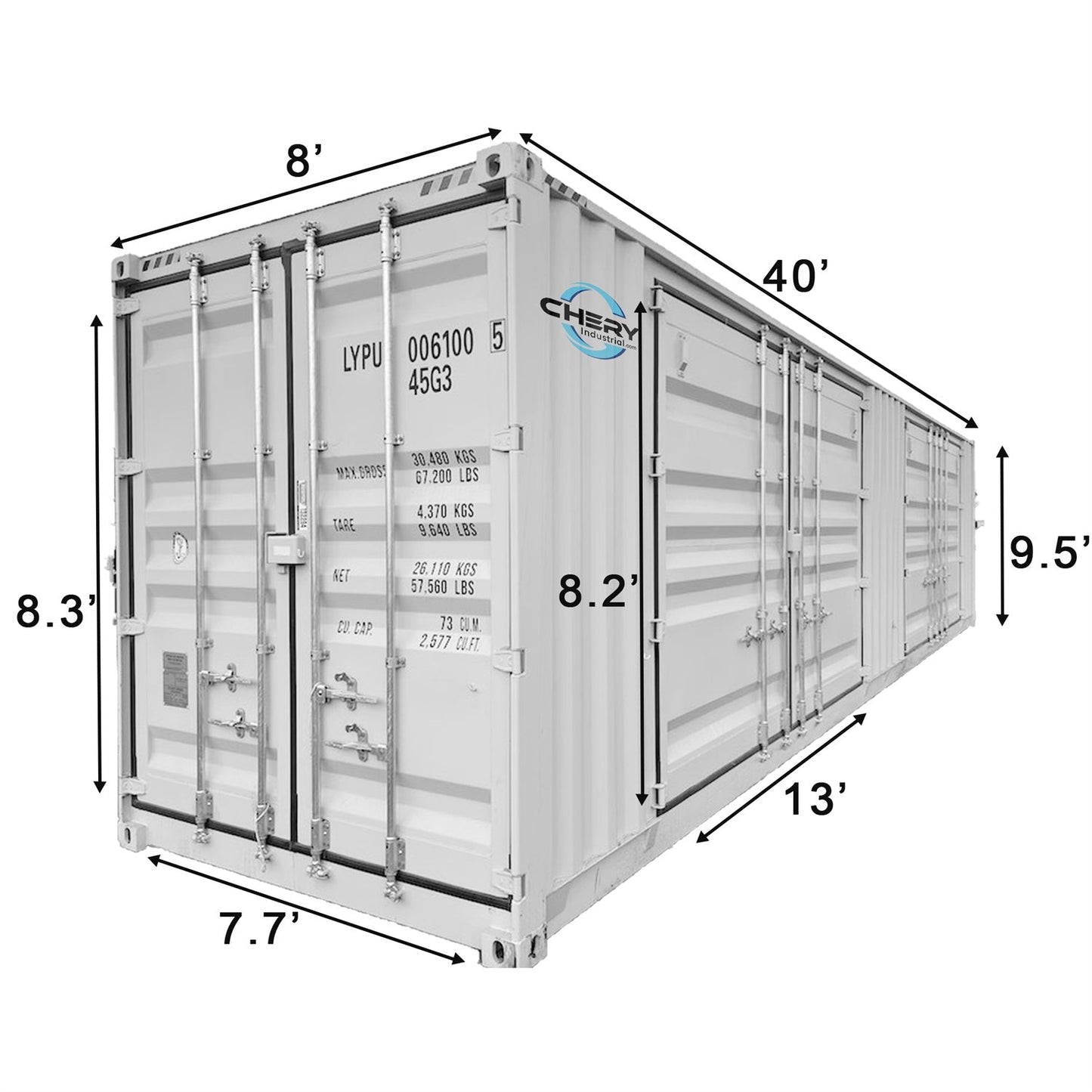 40ft High Cube Two Multi Doors Container
