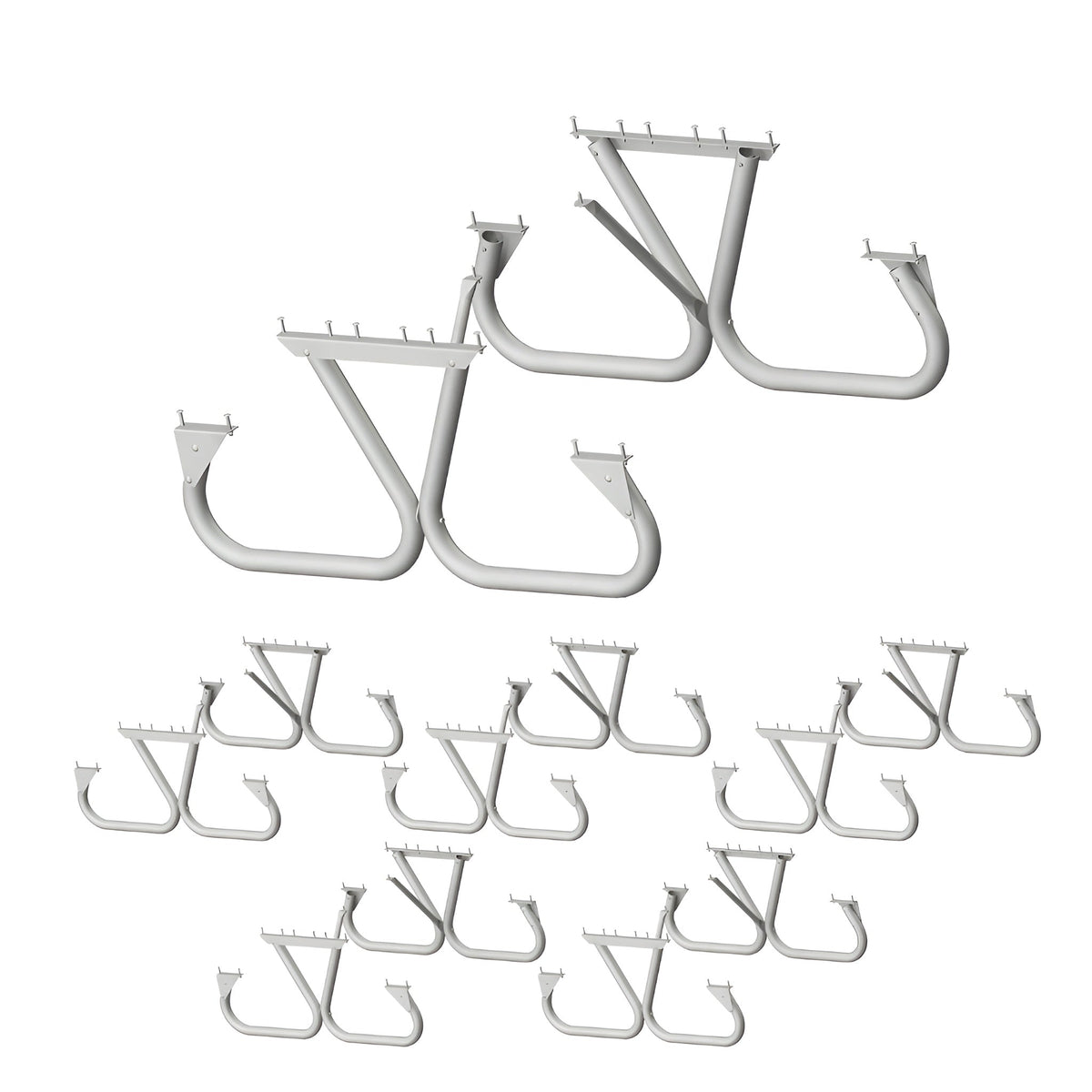 Pilot Rock 6 Pack 6'/8' Outdoor Steel Non Tip Picnic Table Leg Kits (Frame Only) - 415922