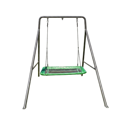gobaplay Outdoor Swing Set Frame with Bars & gobaplay Rectangle Swing Platform - 416134