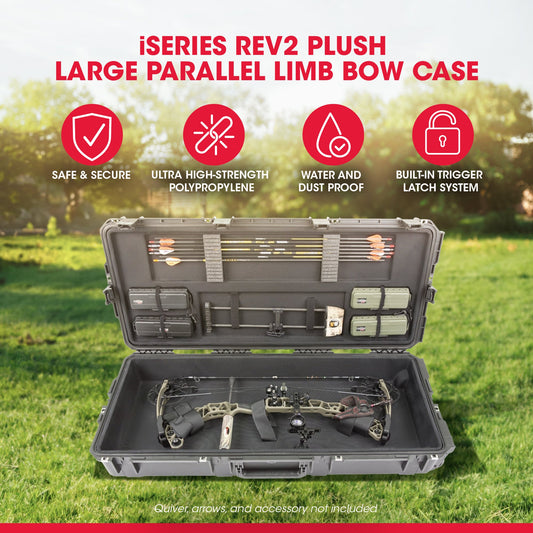 SKB Hard LG Plush Storage Case Archery Bow Parallel Limb iSeries REV2(Open Box) - 422192