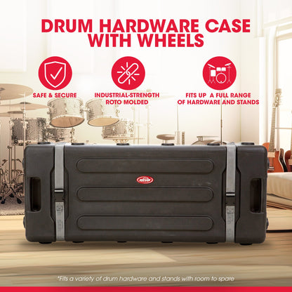 SKB Drum Hardware Case with Wheels Durable Polyethylene Mobile Storage(Open Box) - 422227