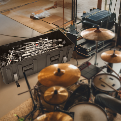 SKB Drum Hardware Case with Wheels Durable Polyethylene Mobile Storage(Open Box) - 422227