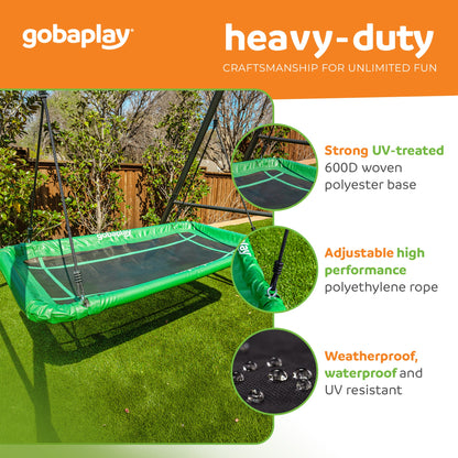 gobaplay Single Swing Playground Set with 6' Frame Extension & Rectangle Swing - 431535