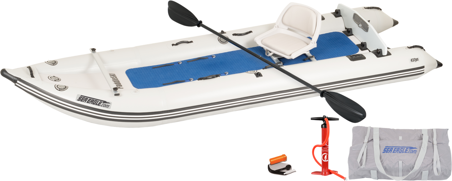 Sea Eagle 437PSK_ST PaddleSki Inflatable Catamaran Boat Solo Start-up Package New - 437PSK_ST