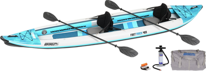 Sea Eagle 465FTK_P2 465ft FastTrack V-Bottom Inflatable Kayak Pro 2 Person Package New - 465FTK_P2