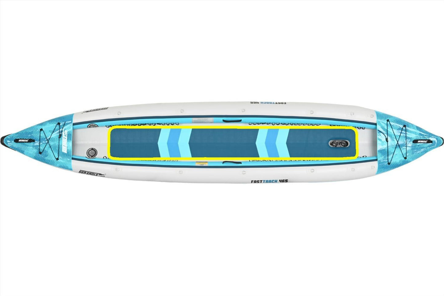 Sea Eagle 465FTK_P2 465ft FastTrack V-Bottom Inflatable Kayak Pro 2 Person Package New - 465FTK_P2