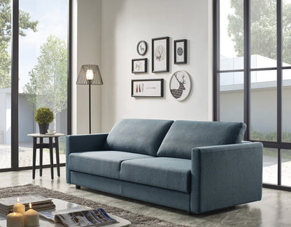 Modway Furniture 88" Blue Green Sleeper Sofa with Silver Legs - Stylish, Comfortable, and Perfect for Any Living Space! - 480913-HOMEROOTS