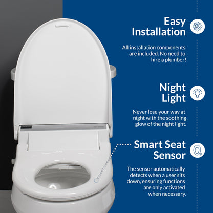 Bio Bidet BB-2000 Bidet Toilet Seat Bundle - 7ZBB2000E DRY