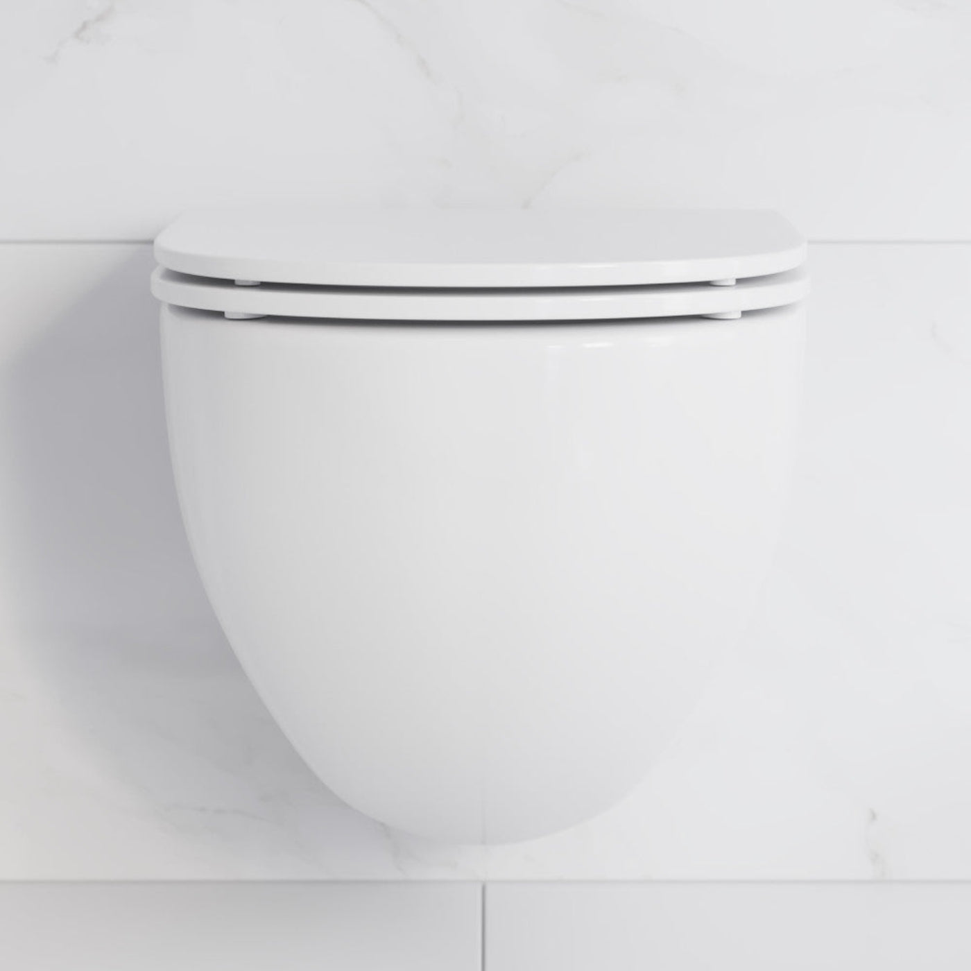 Swiss Madison St. Tropez Wall-Hung Toilet Bundle 0.8/1.6 GPF Dual Flush in Glossy White with Brass Flush Plate - SM-WT0801GW