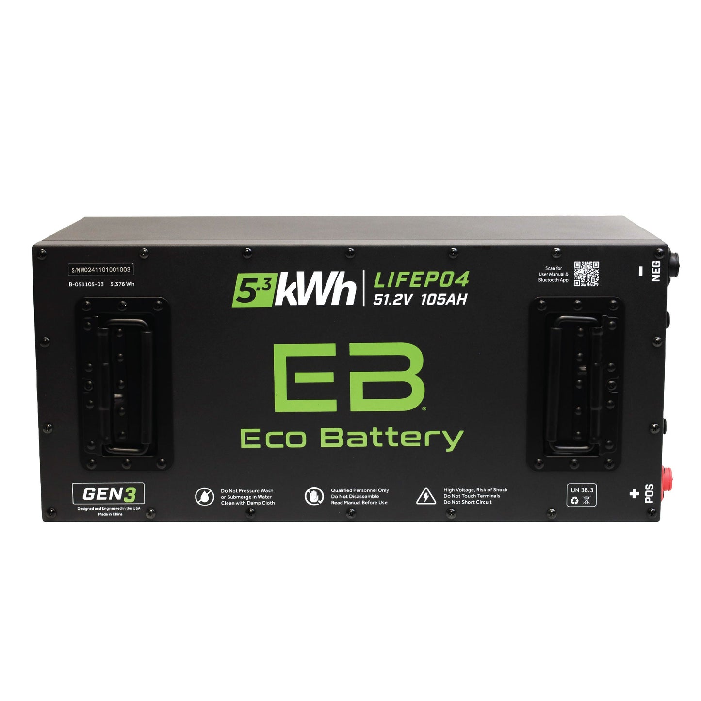 Eco Battery 51V 105AH Skinny Battery Bundle / Advanced EV EV1 / 2017-21 (Toyota Neos MCU) - B-3331