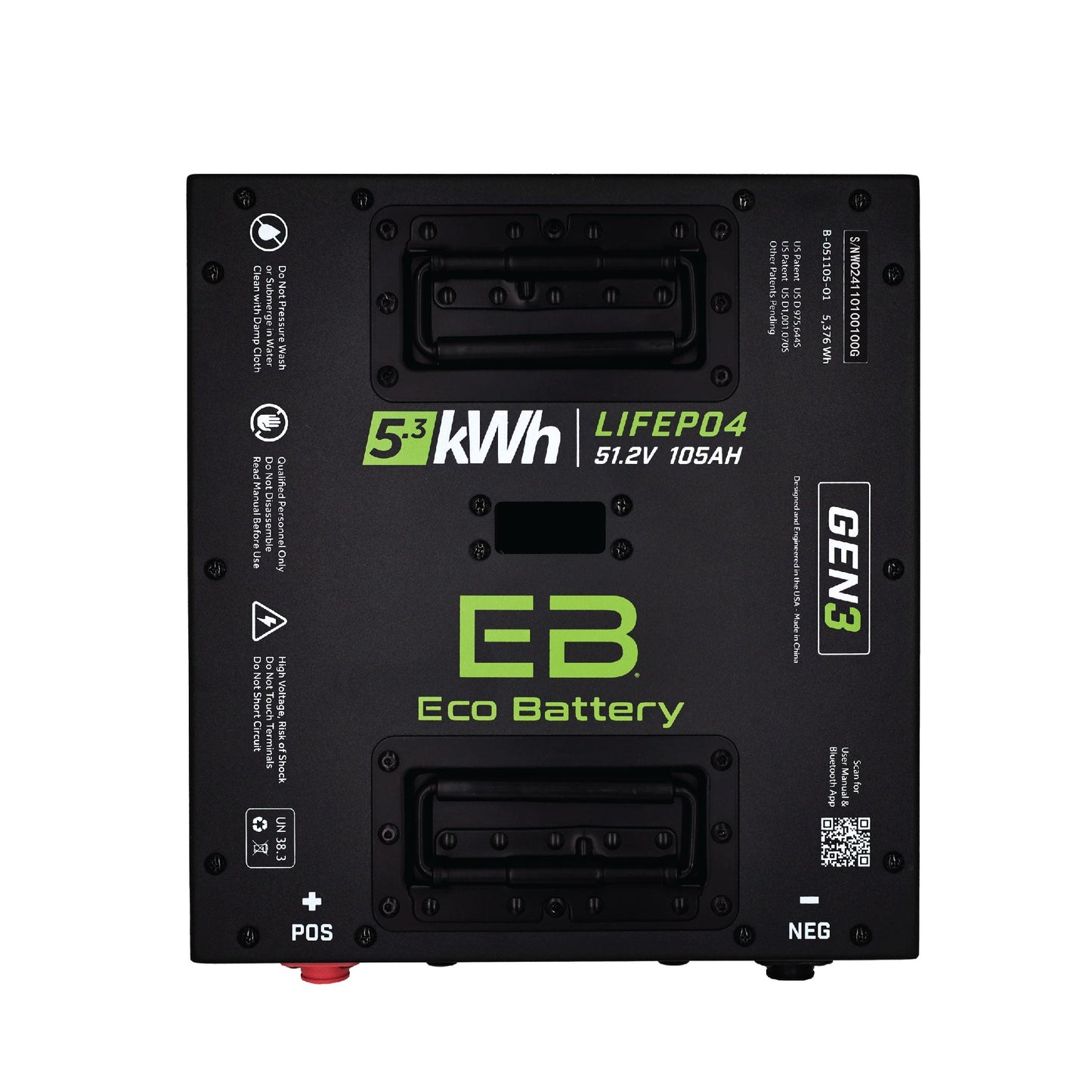Eco Battery 51V 105AH Thru-Hole Battery Bundle / Advanced EV Advent / 2022-24 - B-3352