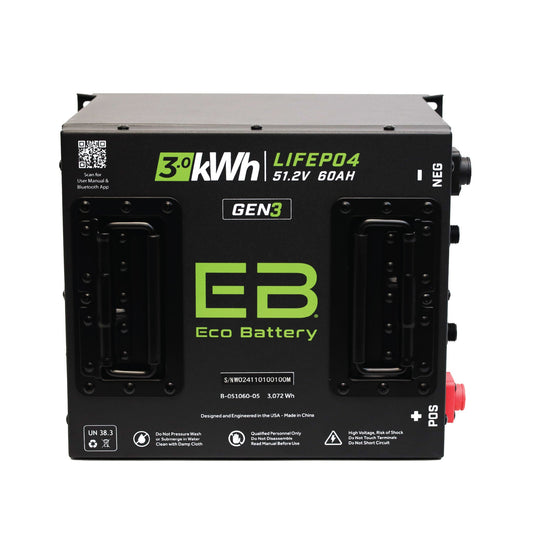Eco Battery 51V 60Ah Cube LiFePO4 Gen3 Battery - A-051060-05