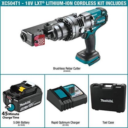 Makita 18V LXT Lithium-Ion Brushless Cordless Rebar Cutter Kit (5.0Ah) - XCS04T1