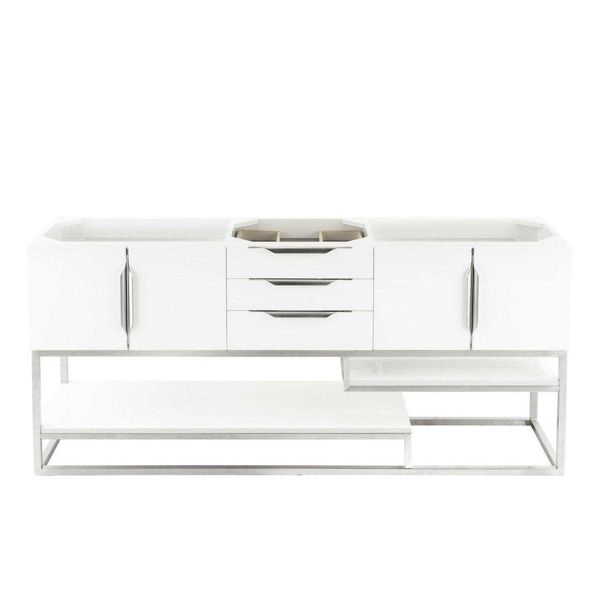 James Martin Vanities Columbia 72" Double Vanity - 388-V72D-AGR-MB-DGG