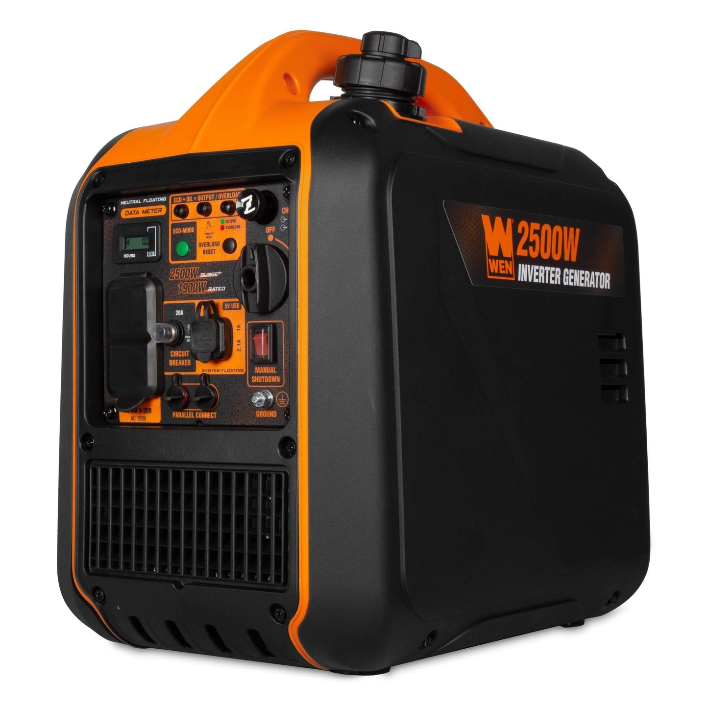 WEN 56250i 2500-Watt Inverter Generator, Quiet, Portable, and Lightweight with Fuel Shut Off - 56250i