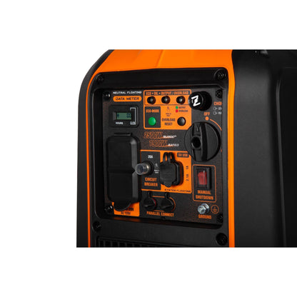 WEN 56250i 2500-Watt Inverter Generator, Quiet, Portable, and Lightweight with Fuel Shut Off - 56250i
