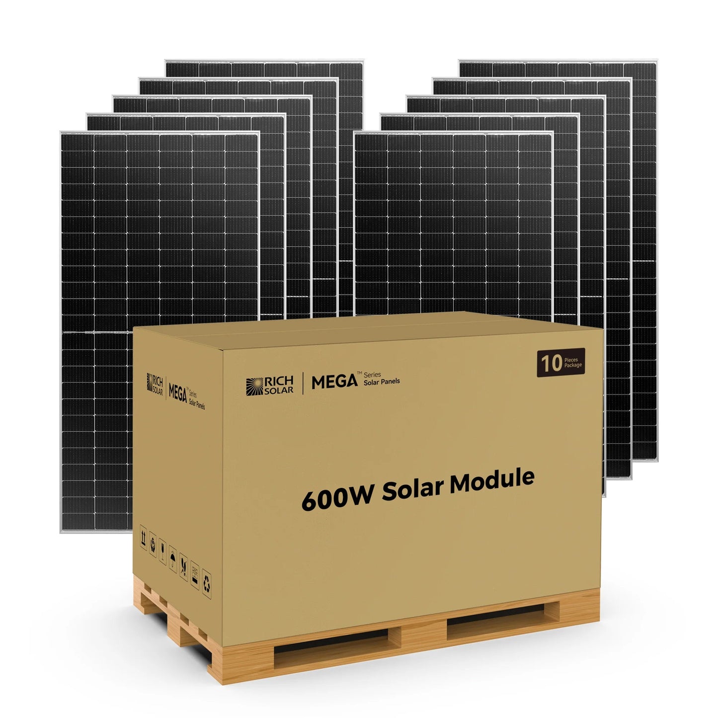 Rich Solar 600 BIFACIAL | 600 Watt Bifacial Solar Panel | Premium Grid-tie or Off-grid Solar Panel for Residential, Commercial, Agriculture  - RS-M600BF-8