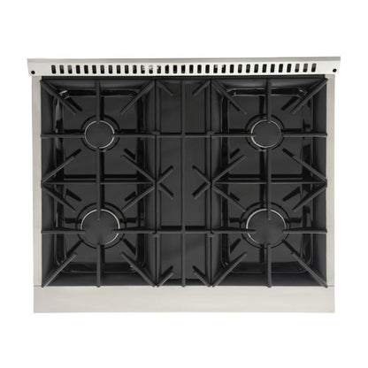 Kucht 30" Pro-Style Natural Gas Dual Fuel Range in White with Rose Gold Accents, KDF302-W-ROSE - KDF302-W-ROSE
