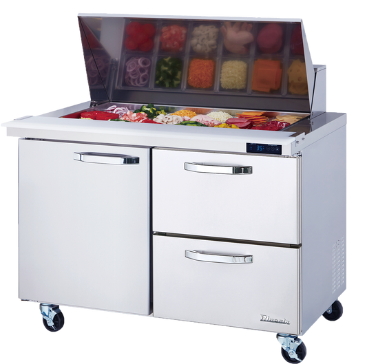 Blue Air | 48" Wide 2 Drawer Mega Top Sandwich Prep Table - BLMT48-D2R-HC