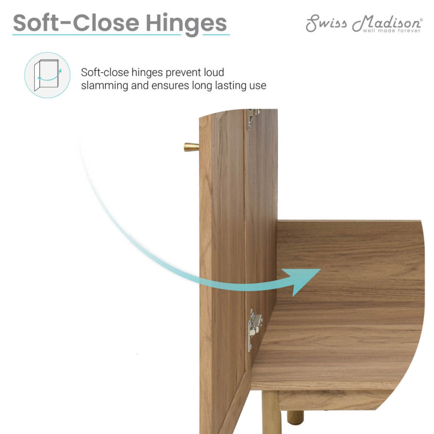 Swiss Madison Classe 30" Freestanding Bathroom Vanity in Golden Oak with Sink Top - SM-BV664